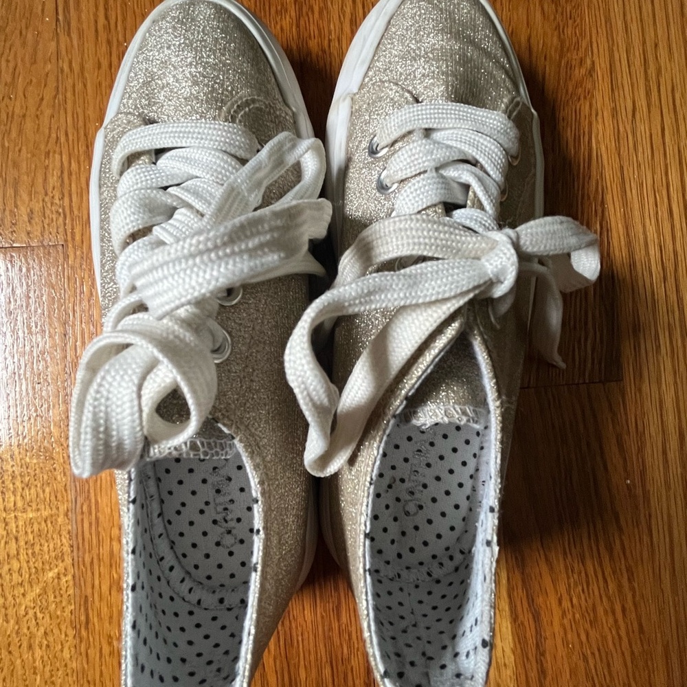 Gold Glitter Kid’s Sneakers